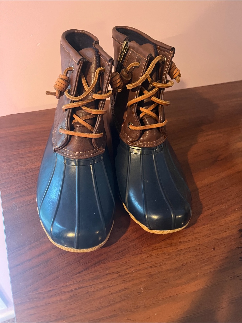 Sperry Kids Navy and Brown Duck Boots